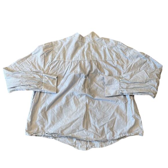 Lucky Brand Women's Striped Button Down Shirt White Blue Size XL - Picture 3 of 8